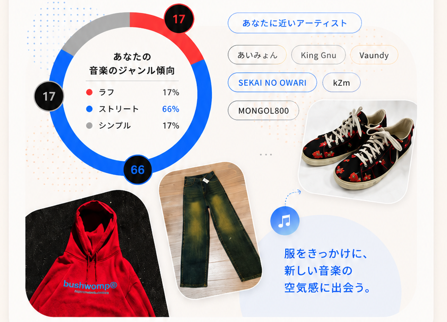 あなたに近いアーティストと音楽ジャンル傾向